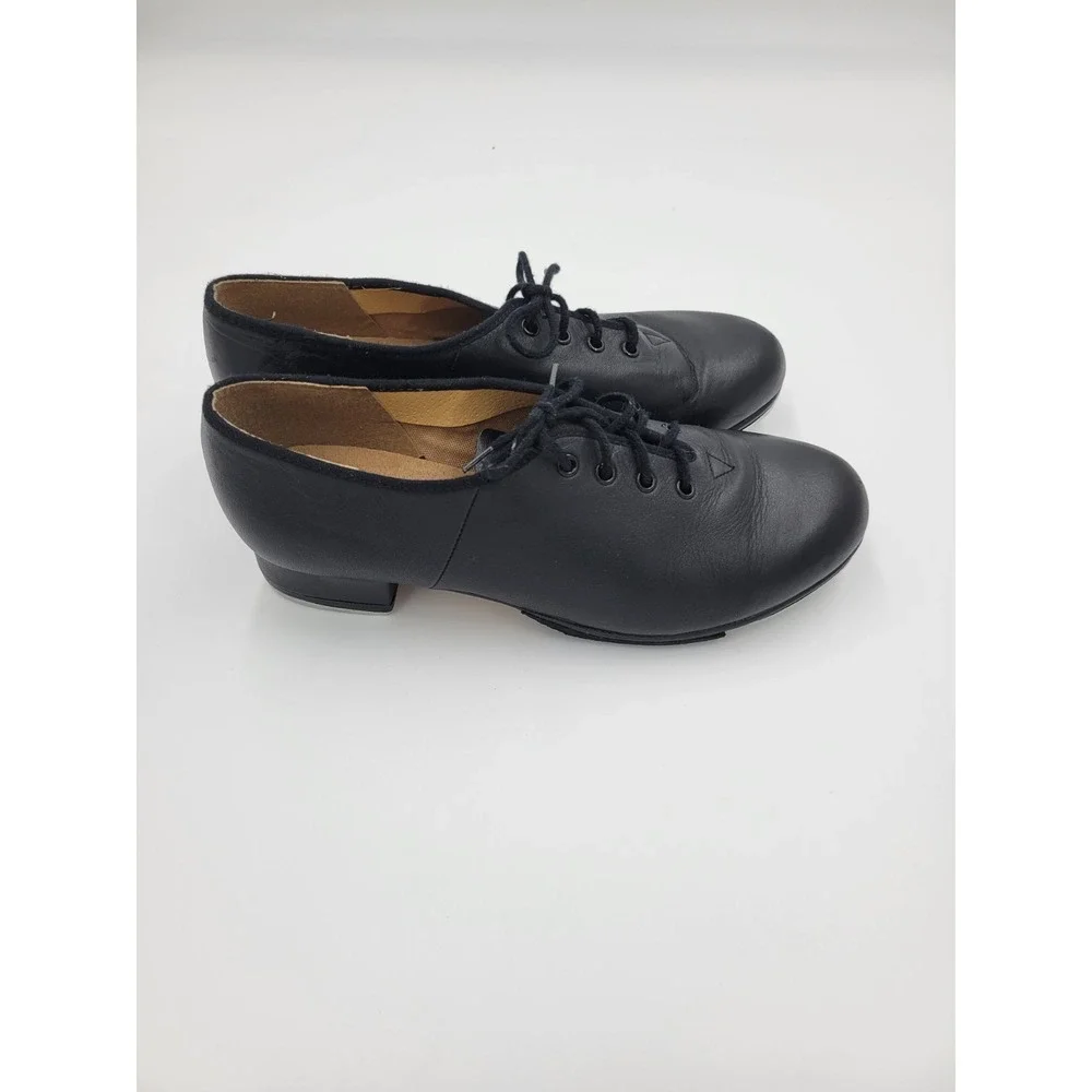 Bloch Black Leather Oxford Tap Dance Shoes,‎ Kids Size 8